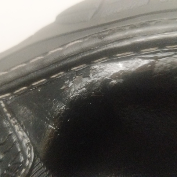 Emergency Exit Platform Slides Vegan Faux Leather Toe Thong Womens Black Sizes 7 - Picture 13 of 15